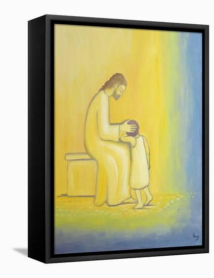 When We Repent of Our Sins Jesus Christ Looks on Us with Tenderness, 1995-Elizabeth Wang-Framed Premier Image Canvas