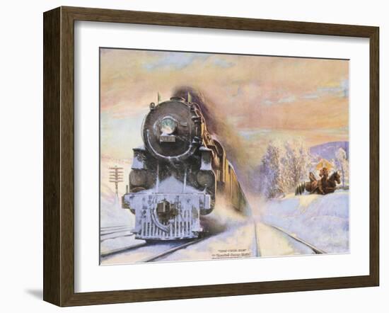 When Winter Comes, New York Central Lines-Walter L. Green-Framed Giclee Print