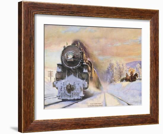 When Winter Comes, New York Central Lines-Walter L. Green-Framed Giclee Print