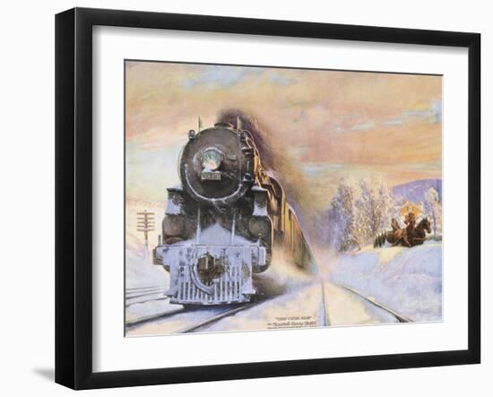 When Winter Comes, New York Central Lines-Walter L. Green-Framed Giclee Print