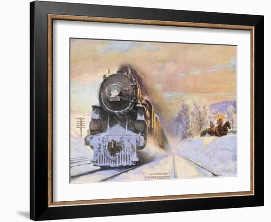 When Winter Comes, New York Central Lines-Walter L. Green-Framed Giclee Print