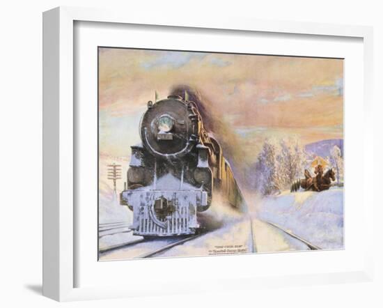 When Winter Comes, New York Central Lines-Walter L. Green-Framed Giclee Print