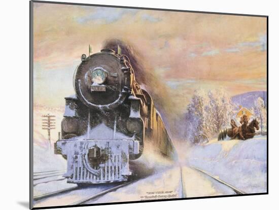 When Winter Comes, New York Central Lines-Walter L. Green-Mounted Giclee Print