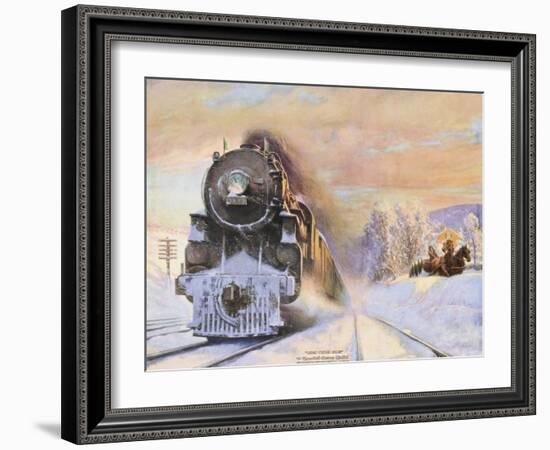 When Winter Comes, New York Central Lines-Walter L. Green-Framed Giclee Print