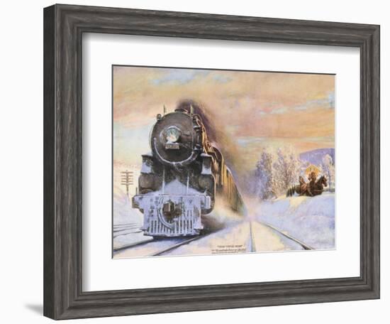 When Winter Comes, New York Central Lines-Walter L. Green-Framed Giclee Print