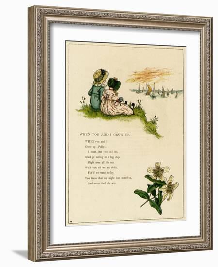 When You and I Grow Up-Kate Greenaway-Framed Art Print