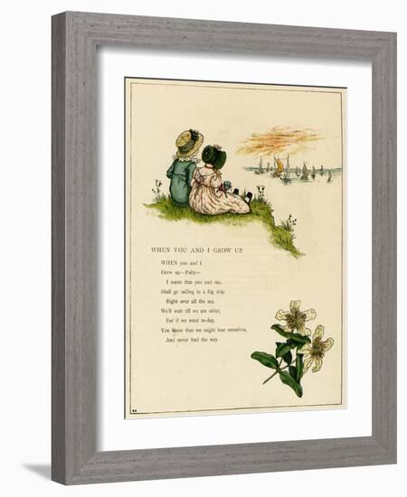 When You and I Grow Up-Kate Greenaway-Framed Art Print