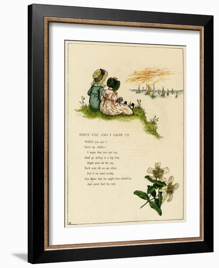 When You and I Grow Up-Kate Greenaway-Framed Art Print