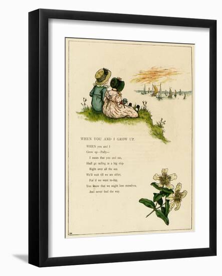 When You and I Grow Up-Kate Greenaway-Framed Art Print