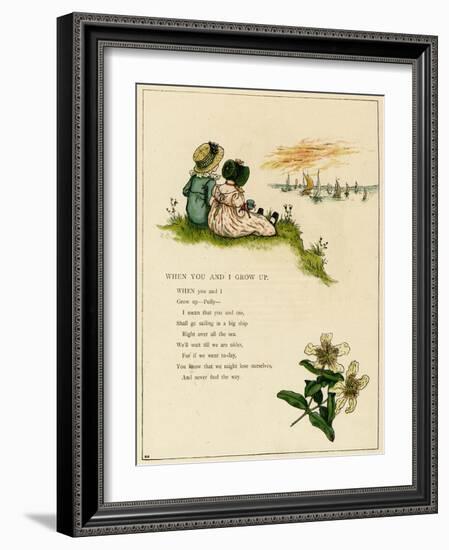 When You and I Grow Up-Kate Greenaway-Framed Art Print