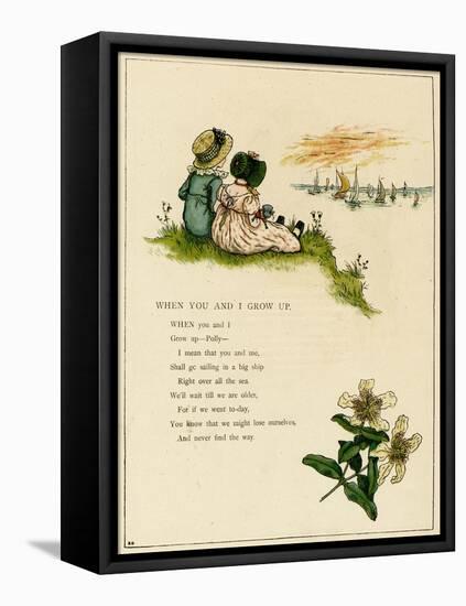 When You and I Grow Up-Kate Greenaway-Framed Stretched Canvas