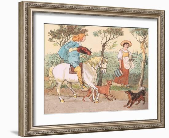 "Where are You Going, My Pretty Maid?"-Randolph Caldecott-Framed Giclee Print