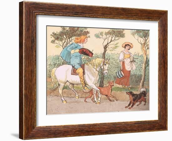 "Where are You Going, My Pretty Maid?"-Randolph Caldecott-Framed Giclee Print