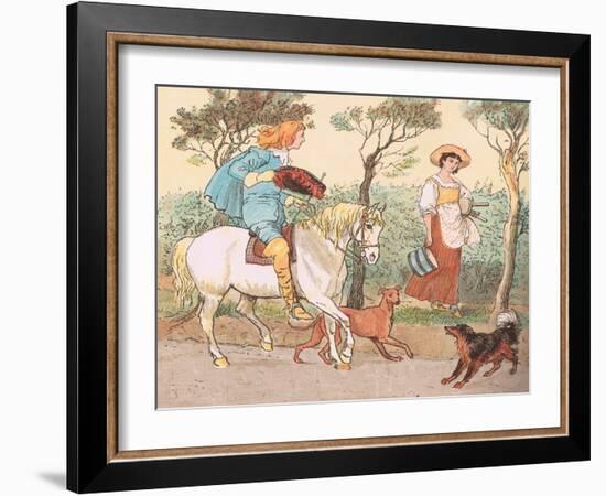 "Where are You Going, My Pretty Maid?"-Randolph Caldecott-Framed Giclee Print