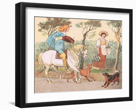 "Where are You Going, My Pretty Maid?"-Randolph Caldecott-Framed Giclee Print