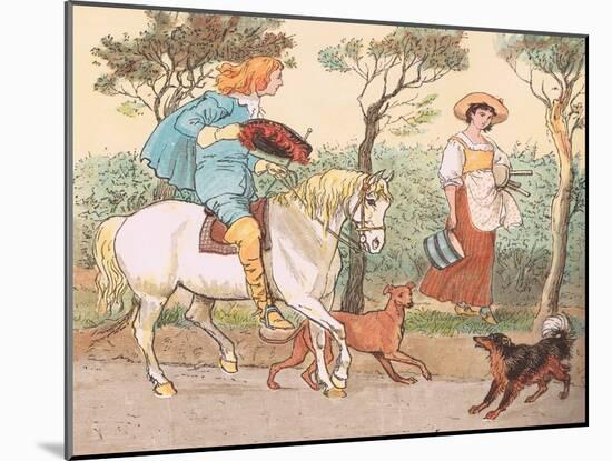 "Where are You Going, My Pretty Maid?"-Randolph Caldecott-Mounted Giclee Print