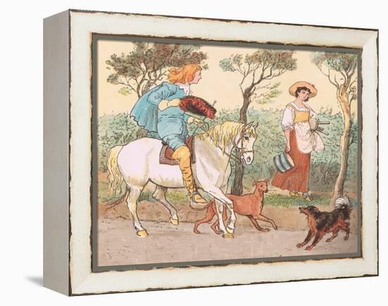 "Where are You Going, My Pretty Maid?"-Randolph Caldecott-Framed Premier Image Canvas