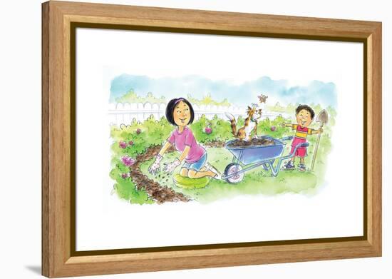 Where Did the Water Go? - Humpty Dumpty-Amy Wummer-Framed Premier Image Canvas