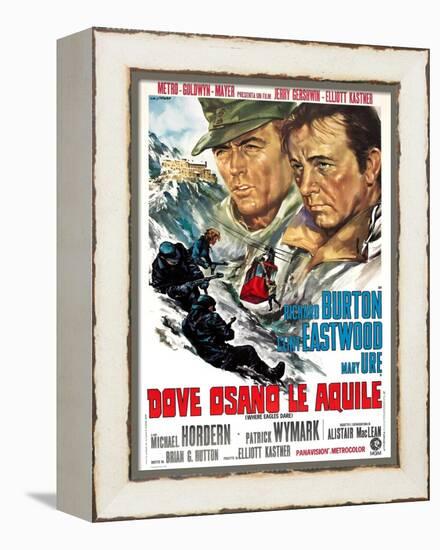 Where Eagles Dare, (AKA Dove Osano Le Aquile), from Left: Clint Eastwood, Richard Burton, 1968-null-Framed Stretched Canvas