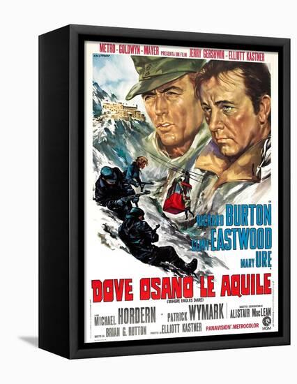 Where Eagles Dare, (AKA Dove Osano Le Aquile), from Left: Clint Eastwood, Richard Burton, 1968-null-Framed Stretched Canvas