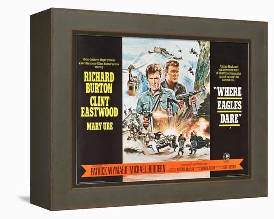 Where Eagles Dare, UK Movie Poster, 1968-null-Framed Stretched Canvas