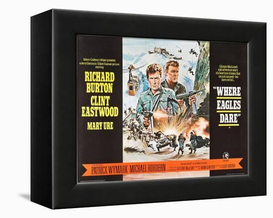 Where Eagles Dare, UK Movie Poster, 1968-null-Framed Stretched Canvas