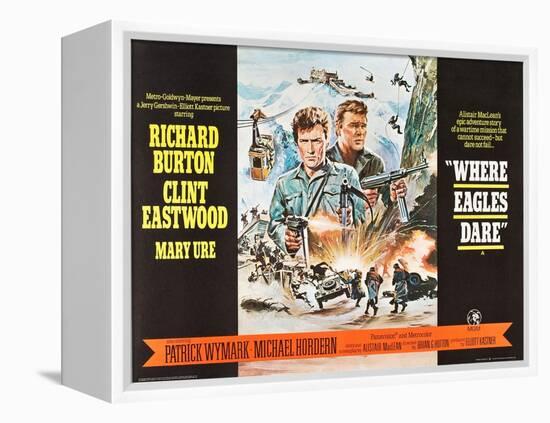 Where Eagles Dare, UK Movie Poster, 1968-null-Framed Stretched Canvas