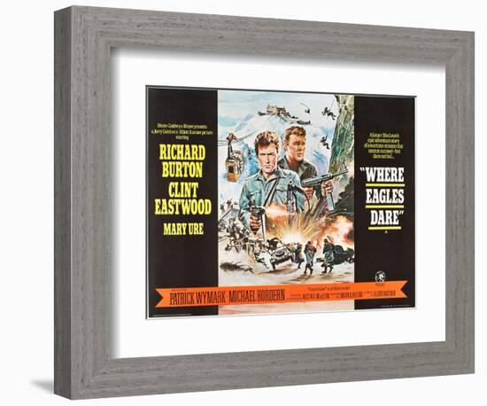 Where Eagles Dare, UK Movie Poster, 1968-null-Framed Art Print