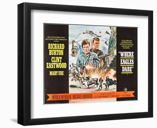 Where Eagles Dare, UK Movie Poster, 1968-null-Framed Art Print