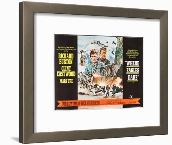 Where Eagles Dare, UK Movie Poster, 1968-null-Framed Premium Giclee Print