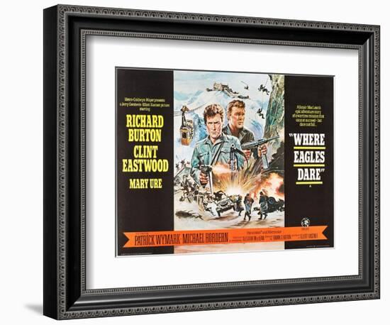 Where Eagles Dare, UK Movie Poster, 1968-null-Framed Premium Giclee Print