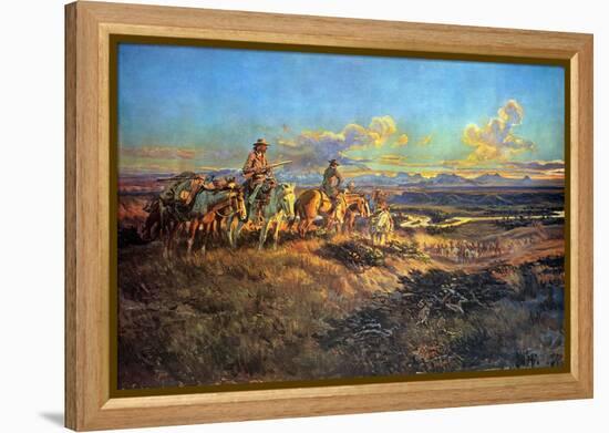 Where Guns Were Their Passports-Charles Marion Russell-Framed Stretched Canvas