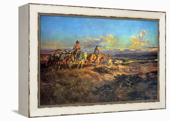 Where Guns Were Their Passports-Charles Marion Russell-Framed Stretched Canvas