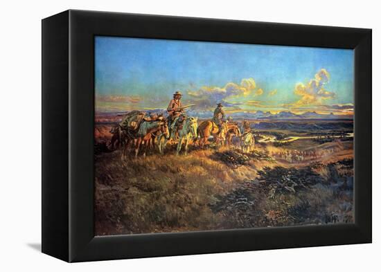 Where Guns Were Their Passports-Charles Marion Russell-Framed Stretched Canvas