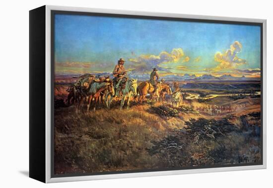 Where Guns Were Their Passports-Charles Marion Russell-Framed Stretched Canvas