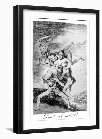 Where Is Mother Going?, 1799-Francisco de Goya-Framed Giclee Print