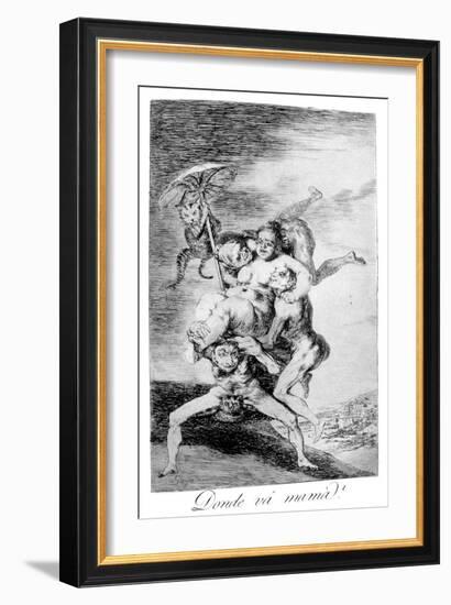 Where Is Mother Going?, 1799-Francisco de Goya-Framed Giclee Print