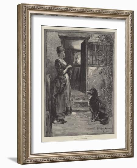 Where Is Your Master?-Davidson Knowles-Framed Giclee Print