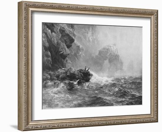 'Where Nought Is Heard But Lashing Wave And Sea-Birds' Cry', c1880, (1912)-Peter Graham-Framed Giclee Print