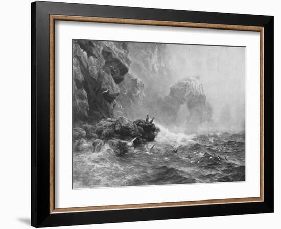 'Where Nought Is Heard But Lashing Wave And Sea-Birds' Cry', c1880, (1912)-Peter Graham-Framed Giclee Print