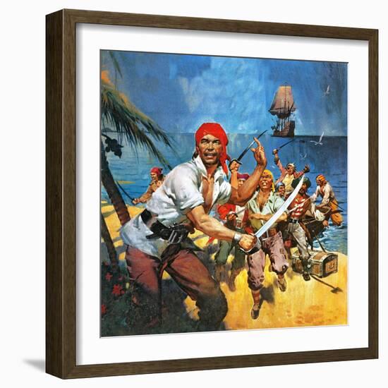 Where Once Buccaneers Reigned. When Pirates Controlled the West Indies.-McConnell-Framed Giclee Print