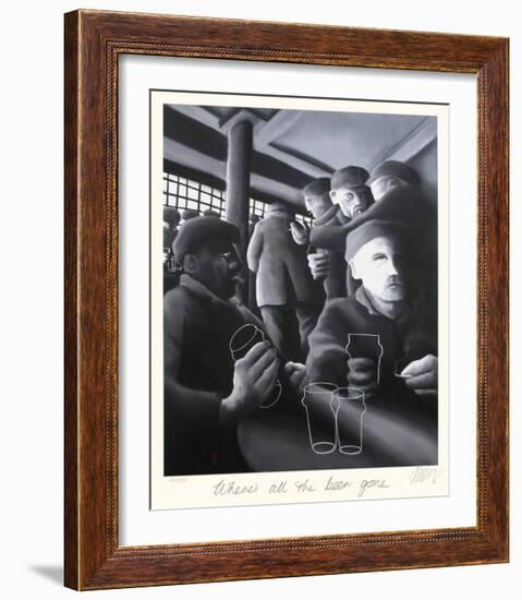 Where's All the Beer Gone-Mackenzie Thorpe-Framed Collectable Print