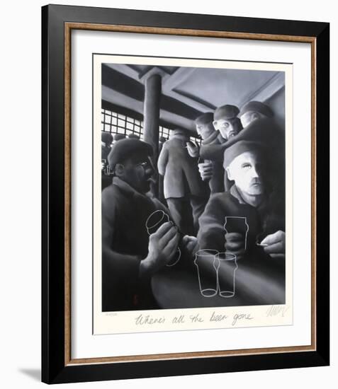 Where's All the Beer Gone-Mackenzie Thorpe-Framed Collectable Print