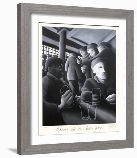 Where's All the Beer Gone-Mackenzie Thorpe-Framed Collectable Print