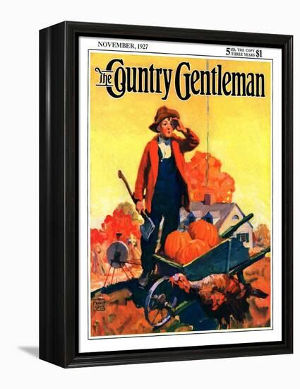 "Where's That Turkey?," Country Gentleman Cover, November 1, 1927-William Meade Prince-Framed Premier Image Canvas