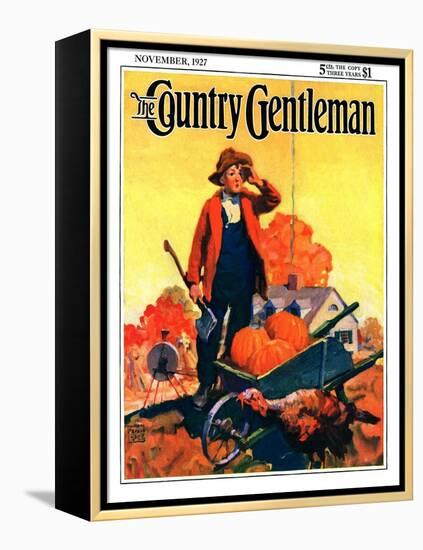 "Where's That Turkey?," Country Gentleman Cover, November 1, 1927-William Meade Prince-Framed Premier Image Canvas