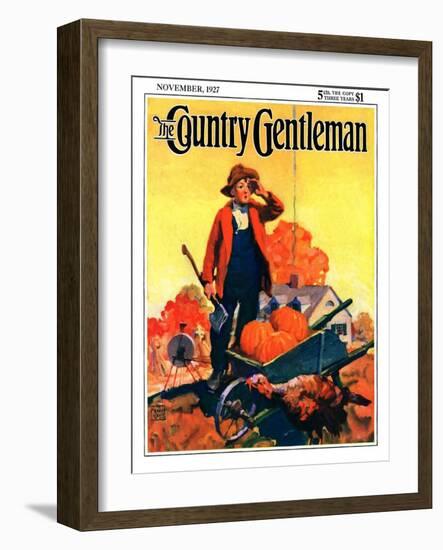 "Where's That Turkey?," Country Gentleman Cover, November 1, 1927-William Meade Prince-Framed Giclee Print