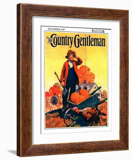 "Where's That Turkey?," Country Gentleman Cover, November 1, 1927-William Meade Prince-Framed Giclee Print