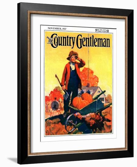 "Where's That Turkey?," Country Gentleman Cover, November 1, 1927-William Meade Prince-Framed Giclee Print