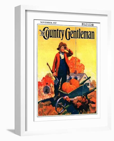 "Where's That Turkey?," Country Gentleman Cover, November 1, 1927-William Meade Prince-Framed Giclee Print